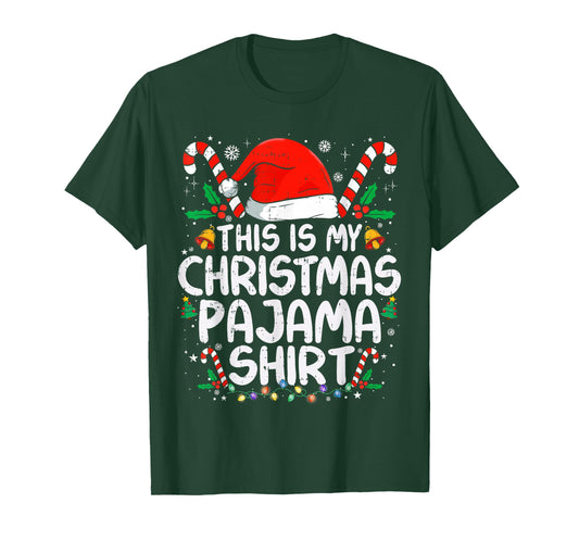 This is My Christmas Pajama Shirt Funny Xmas PJs Men Women T-Shirt