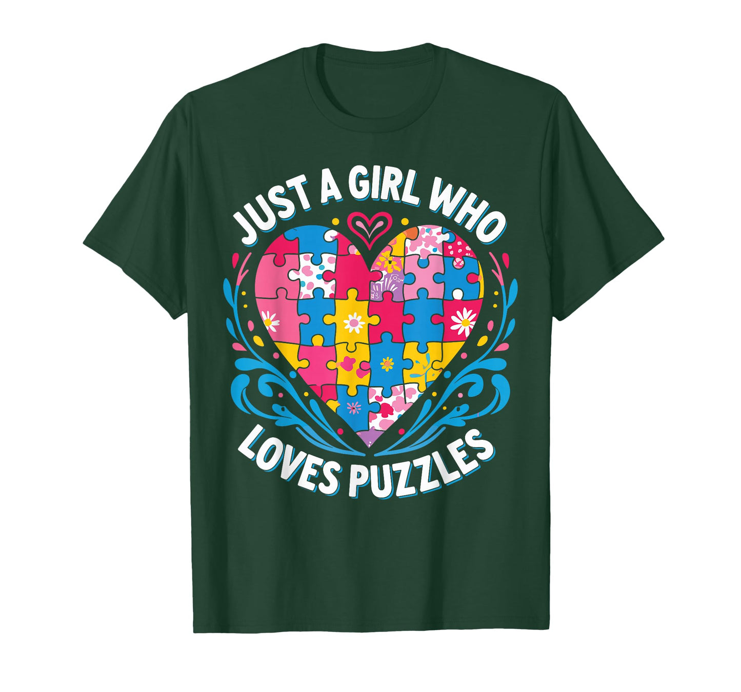 Just A Girl Who Loves Puzzles - Puzzle Piece Lover T-Shirt