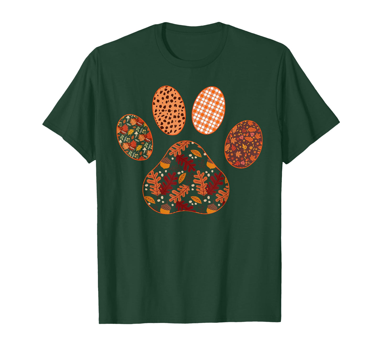 Paw Print Thanksgiving Dog Candy Fall Ghost T-Shirt for Men Women Girls Kids