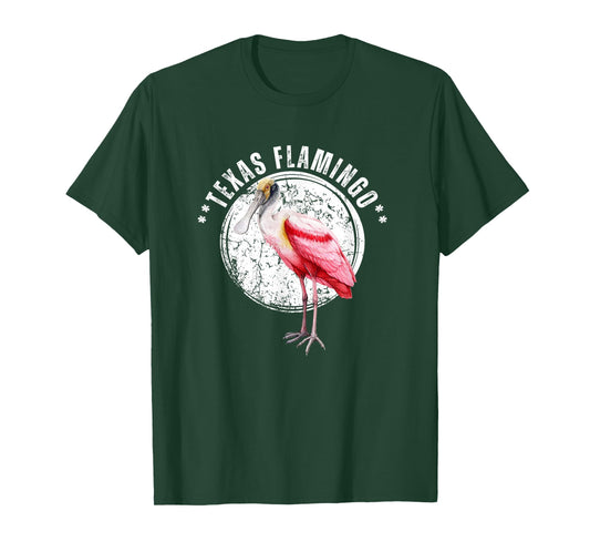Roseate Spoonbill Tshirt Texas Flamingo Birdwatcher Funny T-Shirt