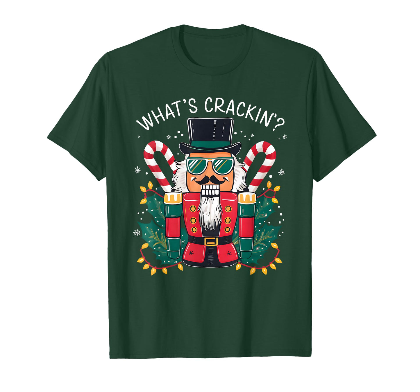 Christmas Nutcracker Whats Crackin Funny Xmas Men Women Kids T-Shirt