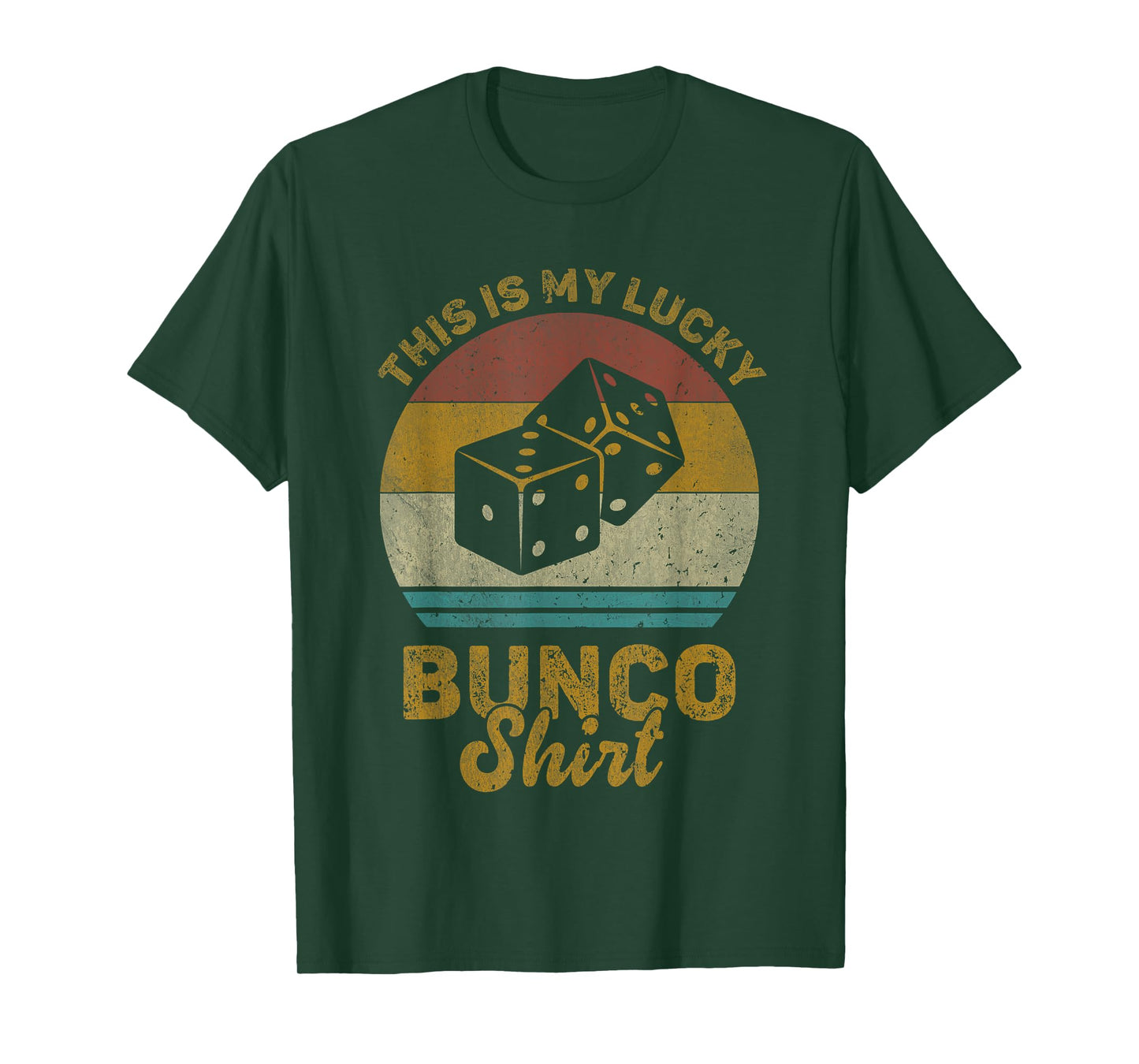 This Is My Lucky Bunco Shirt Funny Vintage Bunco Dice Game T-Shirt