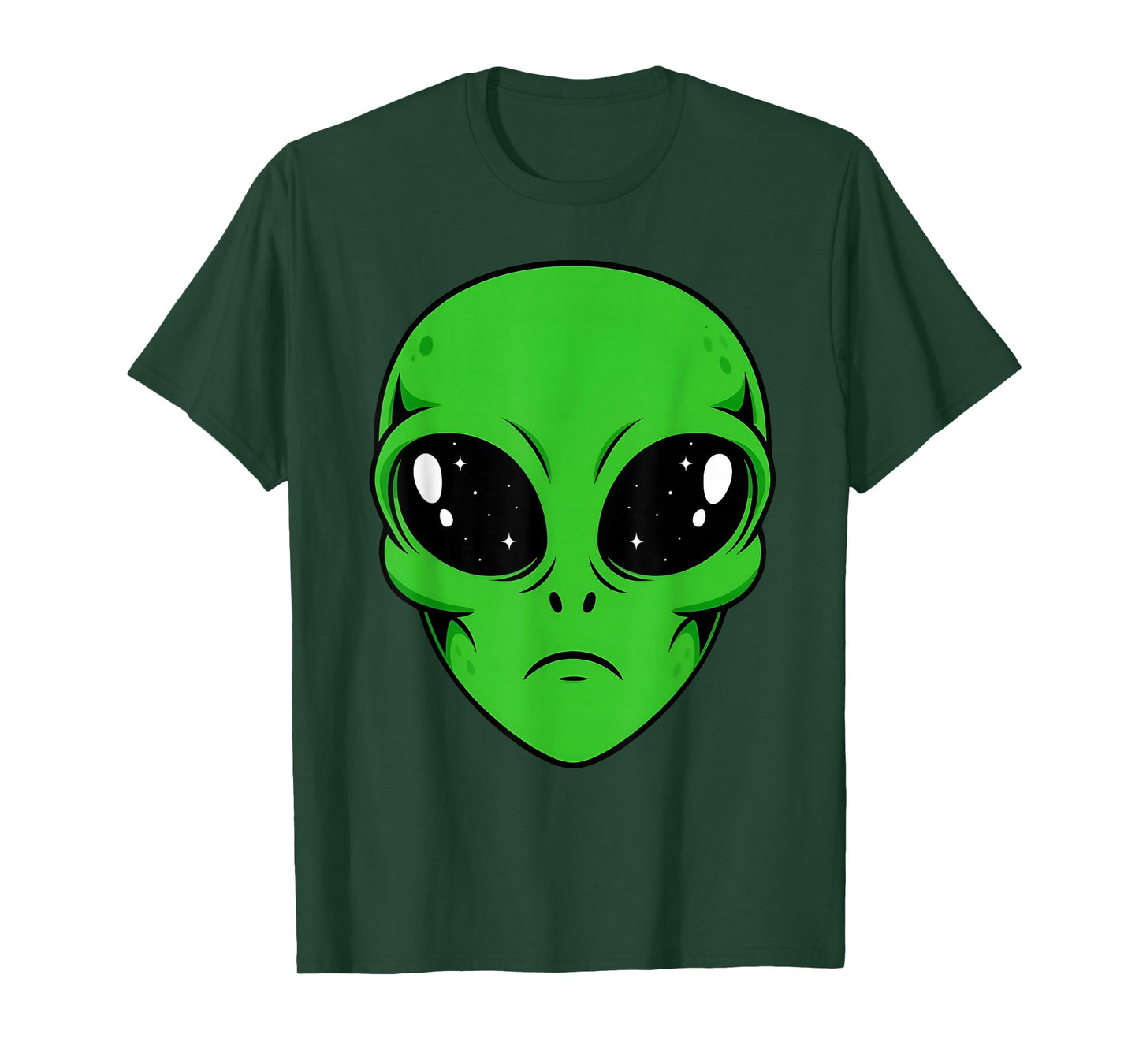 Face Alien Green Alien Head Halloween Costume Men Women Kids T-Shirt