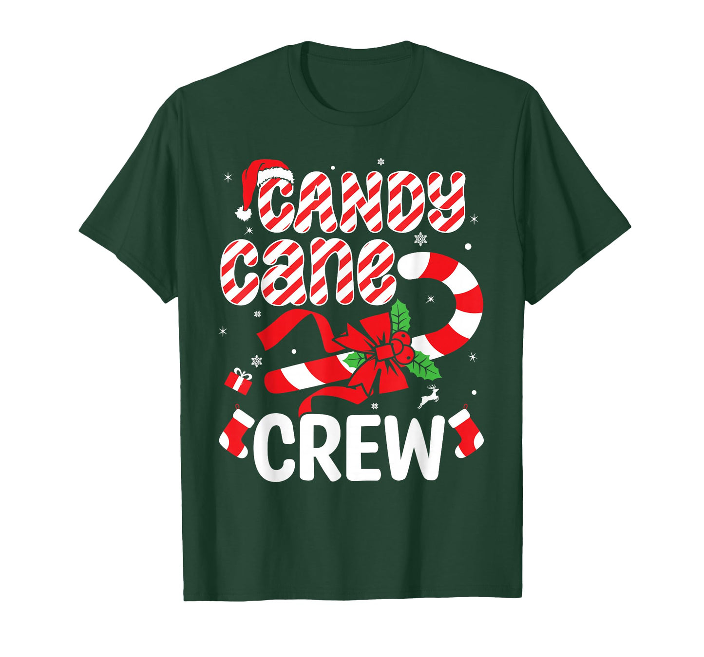 Candy Cane Crew - Funny Christmas Holiday Men Women T-Shirt