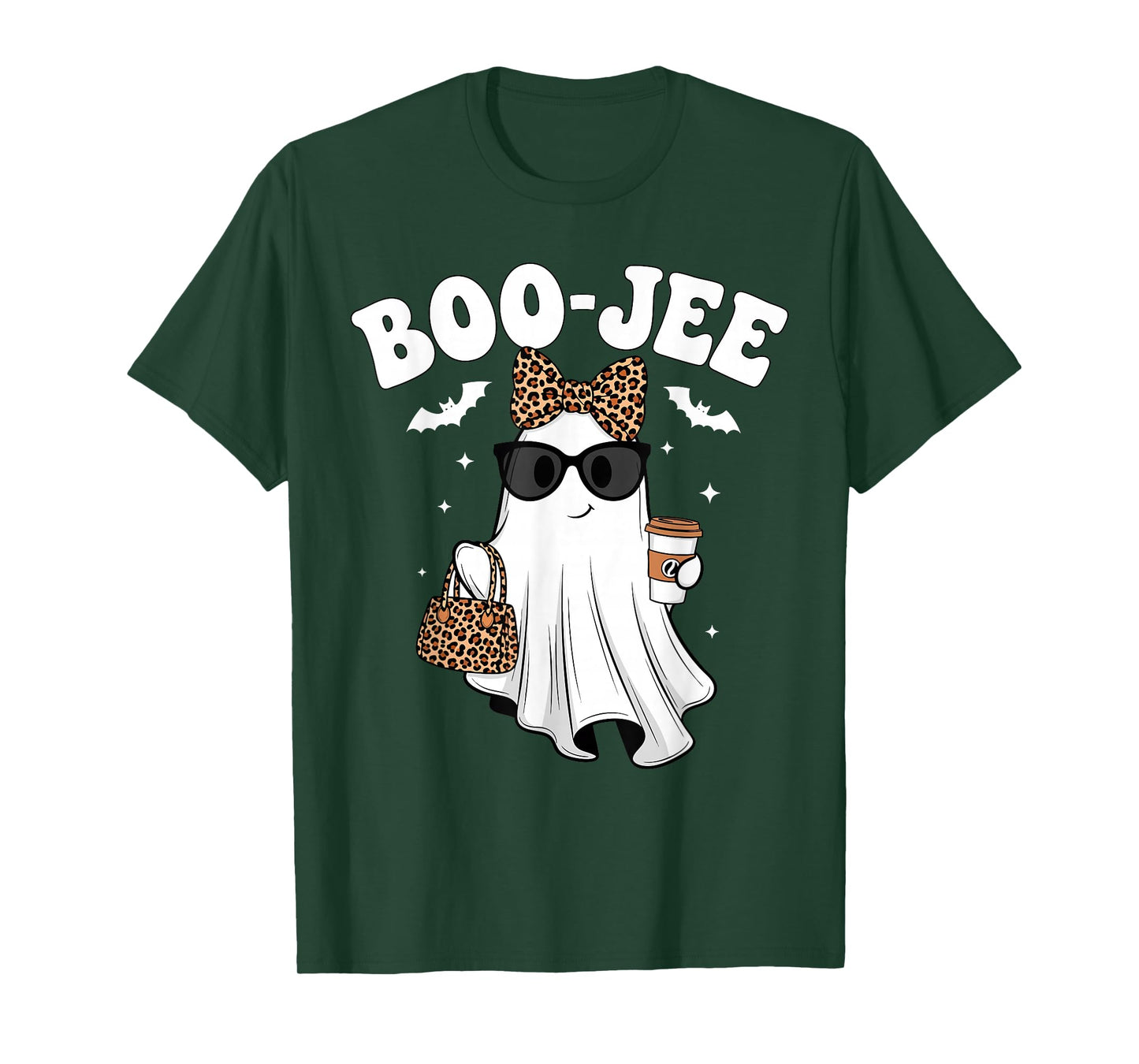 Boo JEE Boujee Pink Ghost Halloween October Vibes T-Shirt