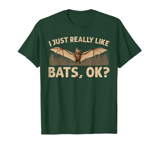 Cute Bat Design For Men Women Nocturnal Animal Bat Lovers T-Shirt