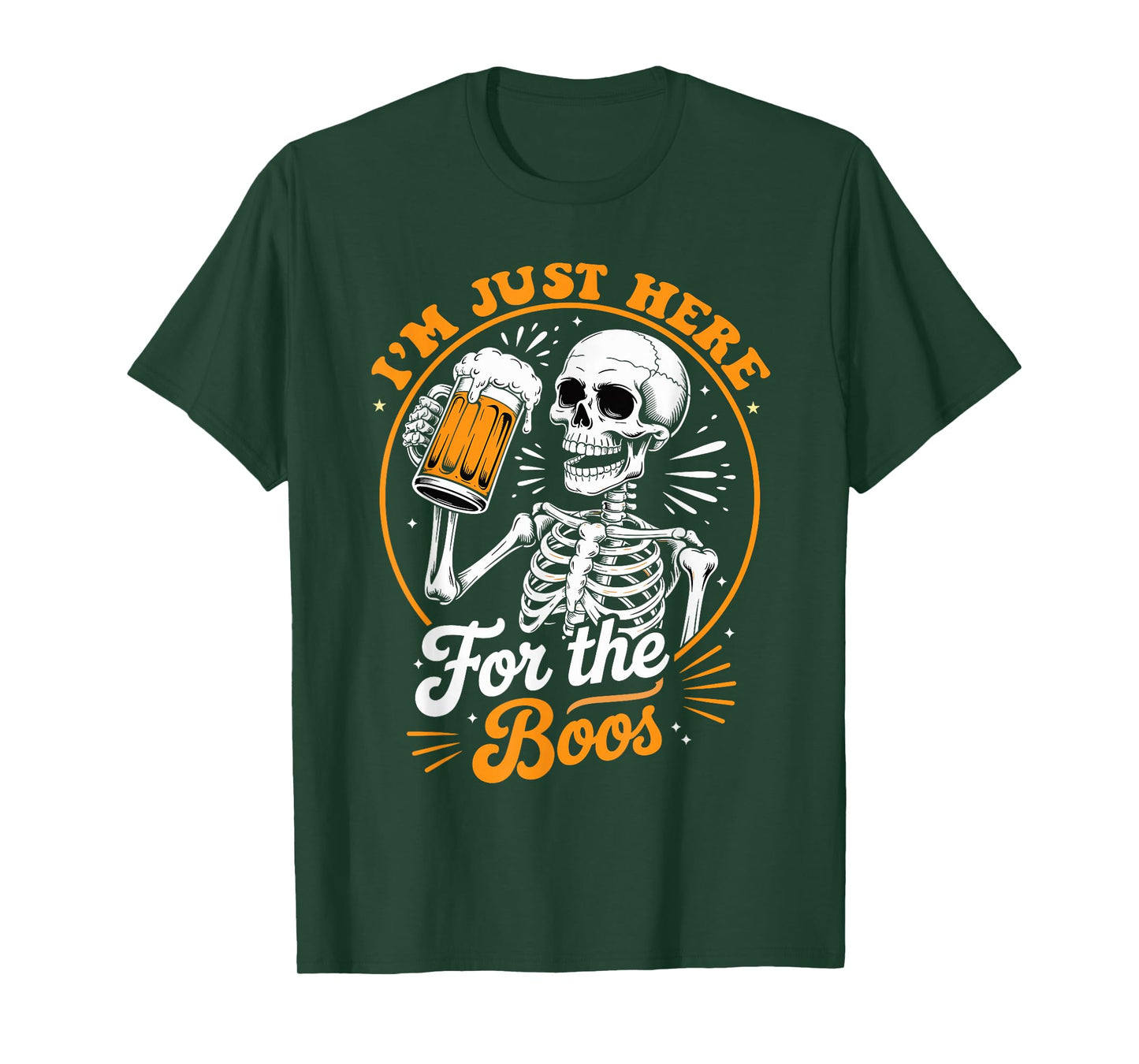 I'm Just Here for The Boos Halloween Costume Skeleton Cute T-Shirt