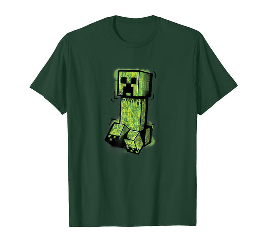 Minecraft Creeper Graffiti Sit T-Shirt