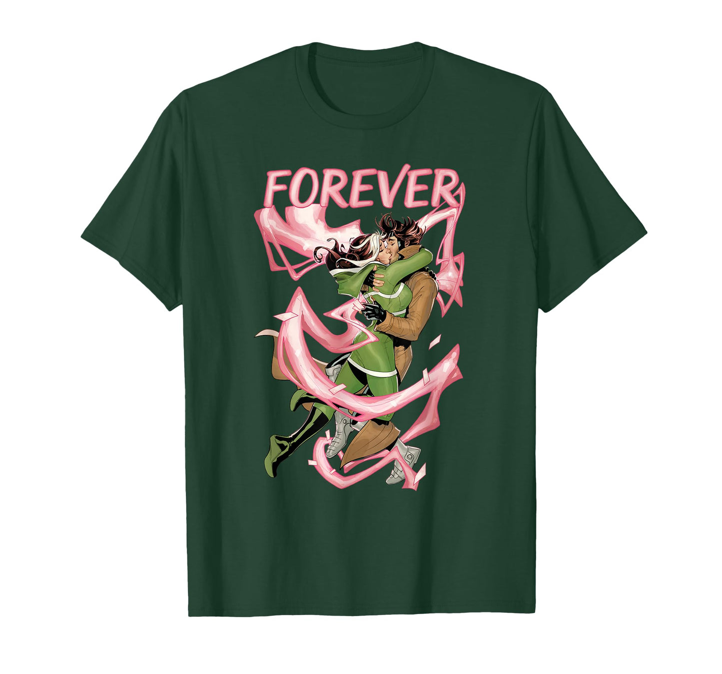 Marvel X-Men Rogue and Gambit Forever Kiss Valentine's Day T-Shirt