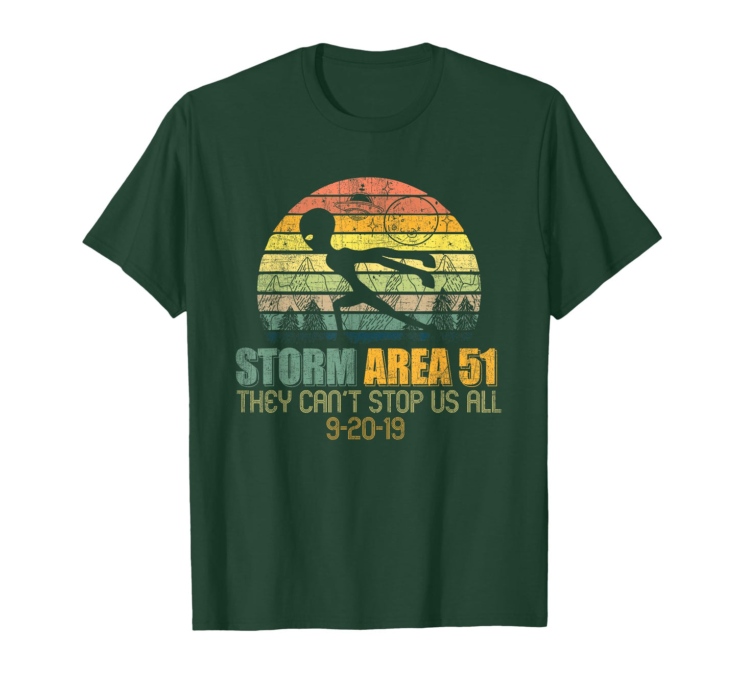 Storm Area 51 You Cant Stop Us All Running Alien T-Shirt