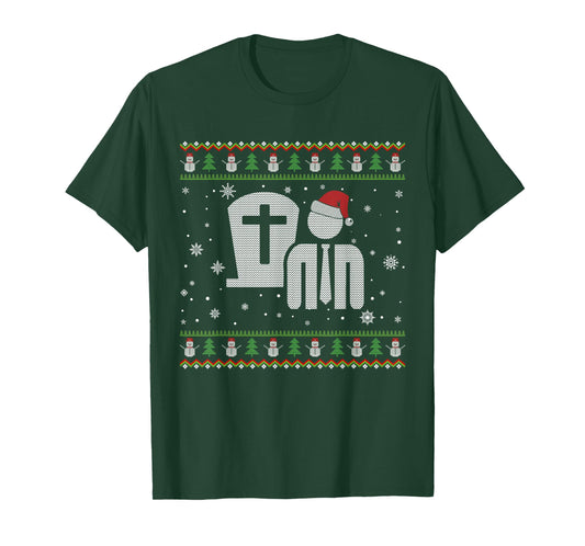 Funeral Director Santa Hat Ugly Christmas Sweaters Pajamas T-Shirt