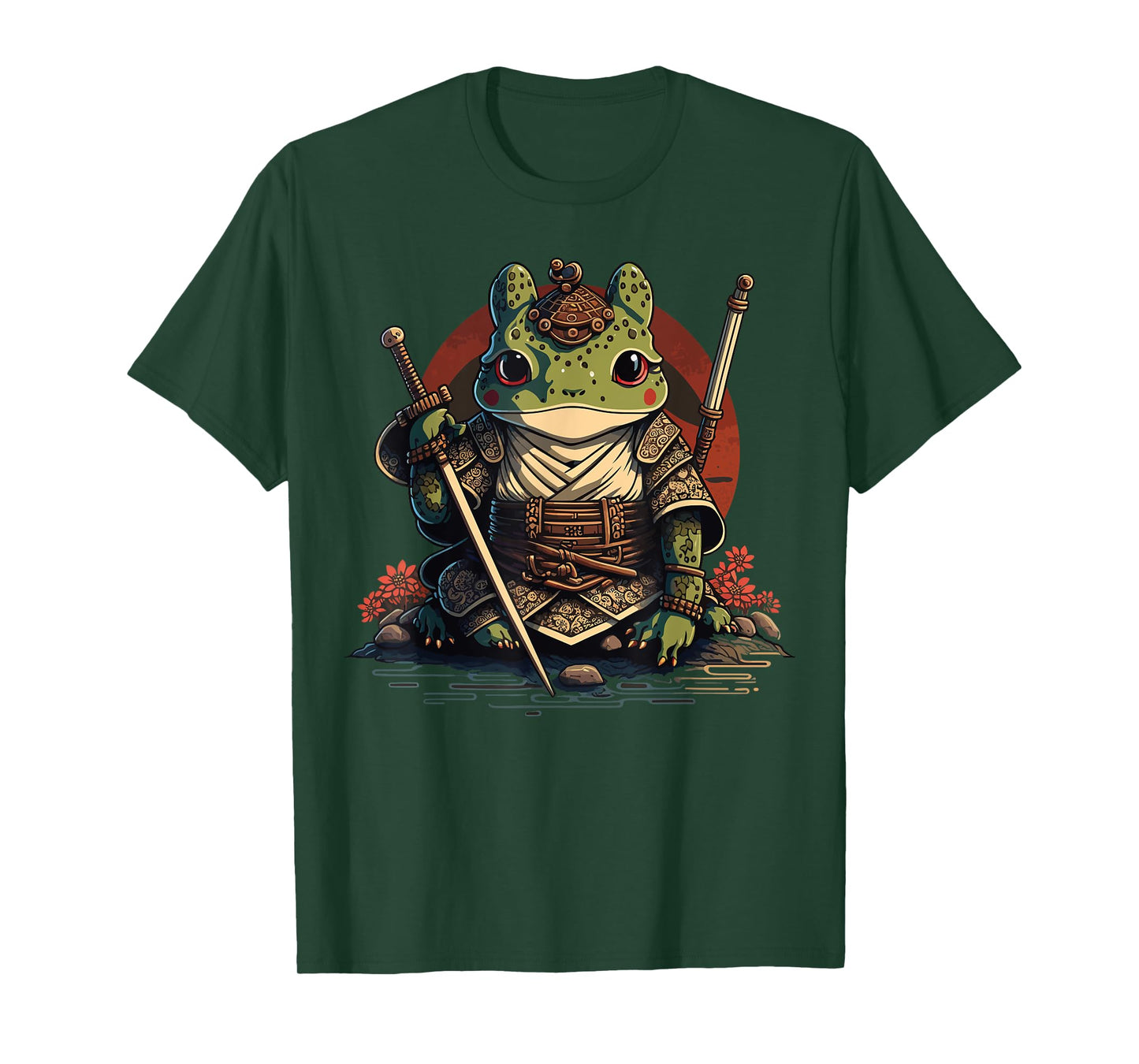 Samurai Frog Warrior Japanese Ninja Frog Kawaii T-Shirt