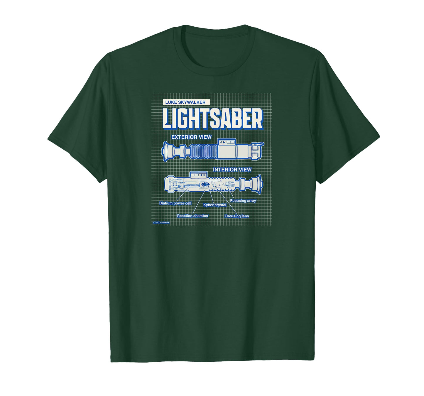 Star Wars - Luke Skywalker Lightsaber Schematic T-Shirt