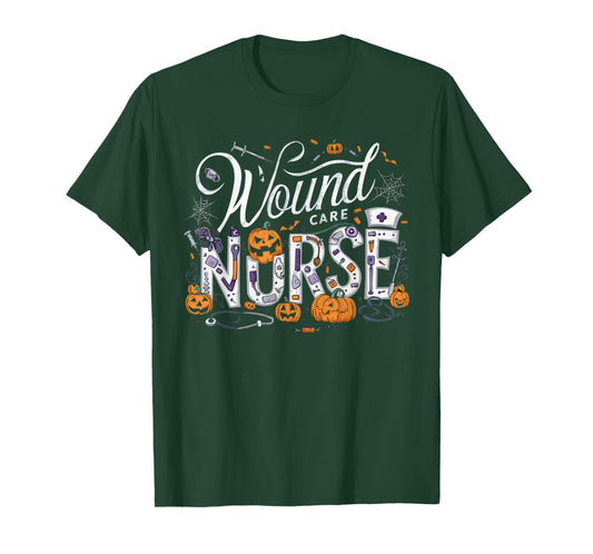 Halloween Wound Care Nurse Spooky Nursing Trick Or Treat T-Shirt