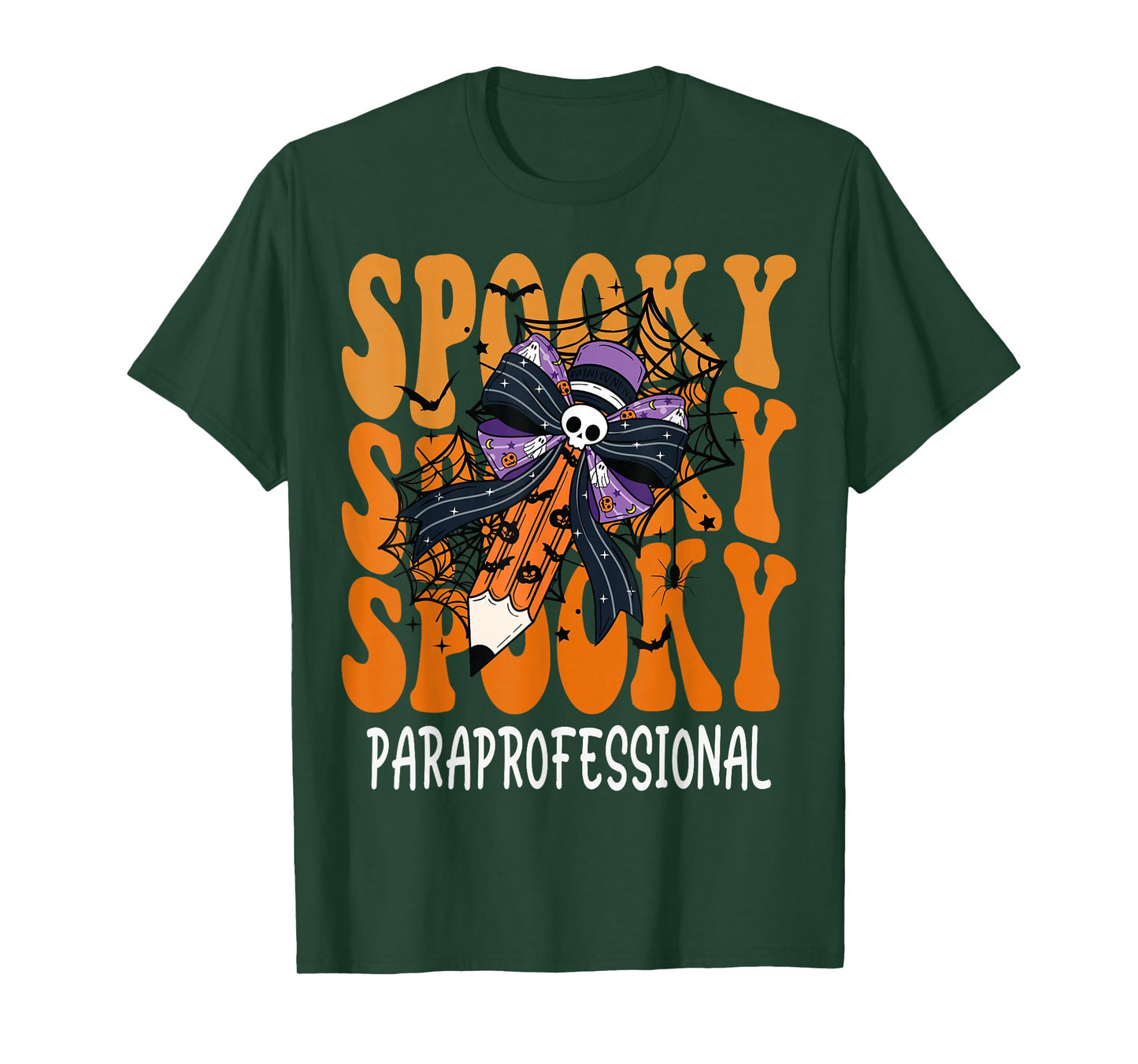 Spooky Paraprofessional Halloween School T-Shirt