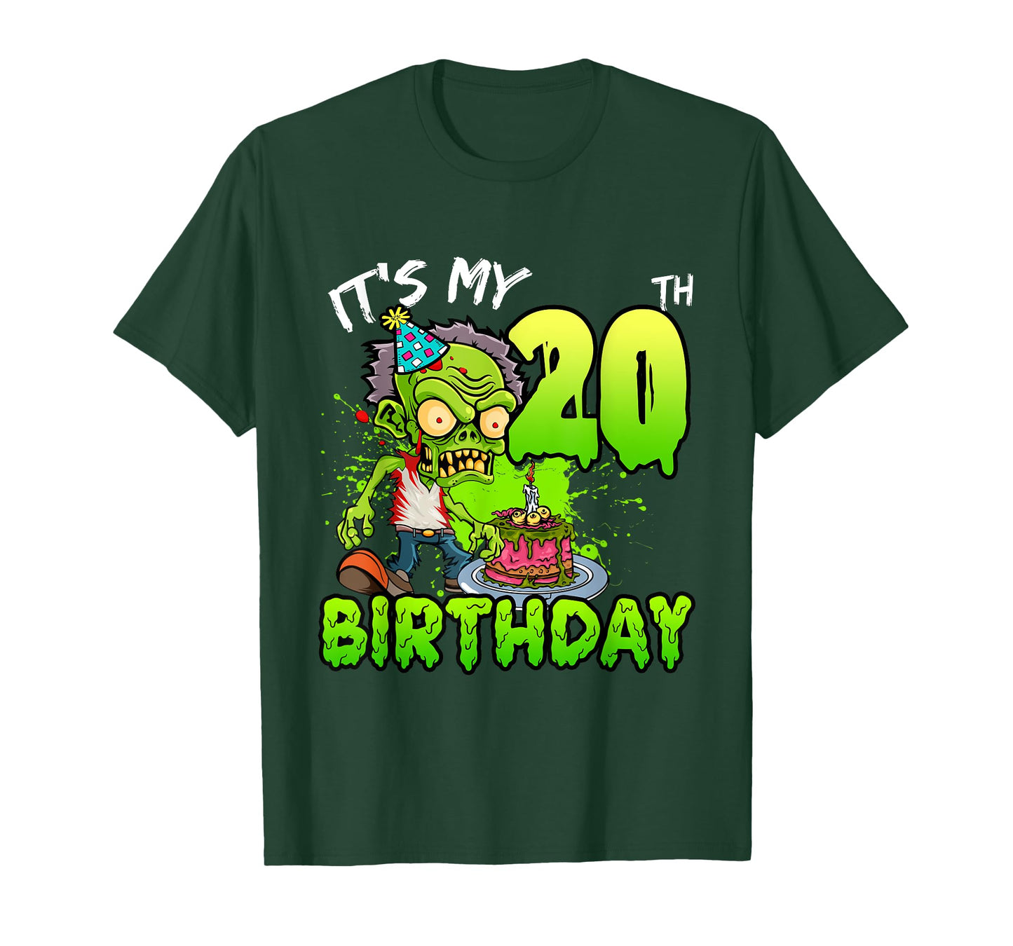 It's My 20th Birthday Zombie Lover 20 Year Old Boys Girls T-Shirt