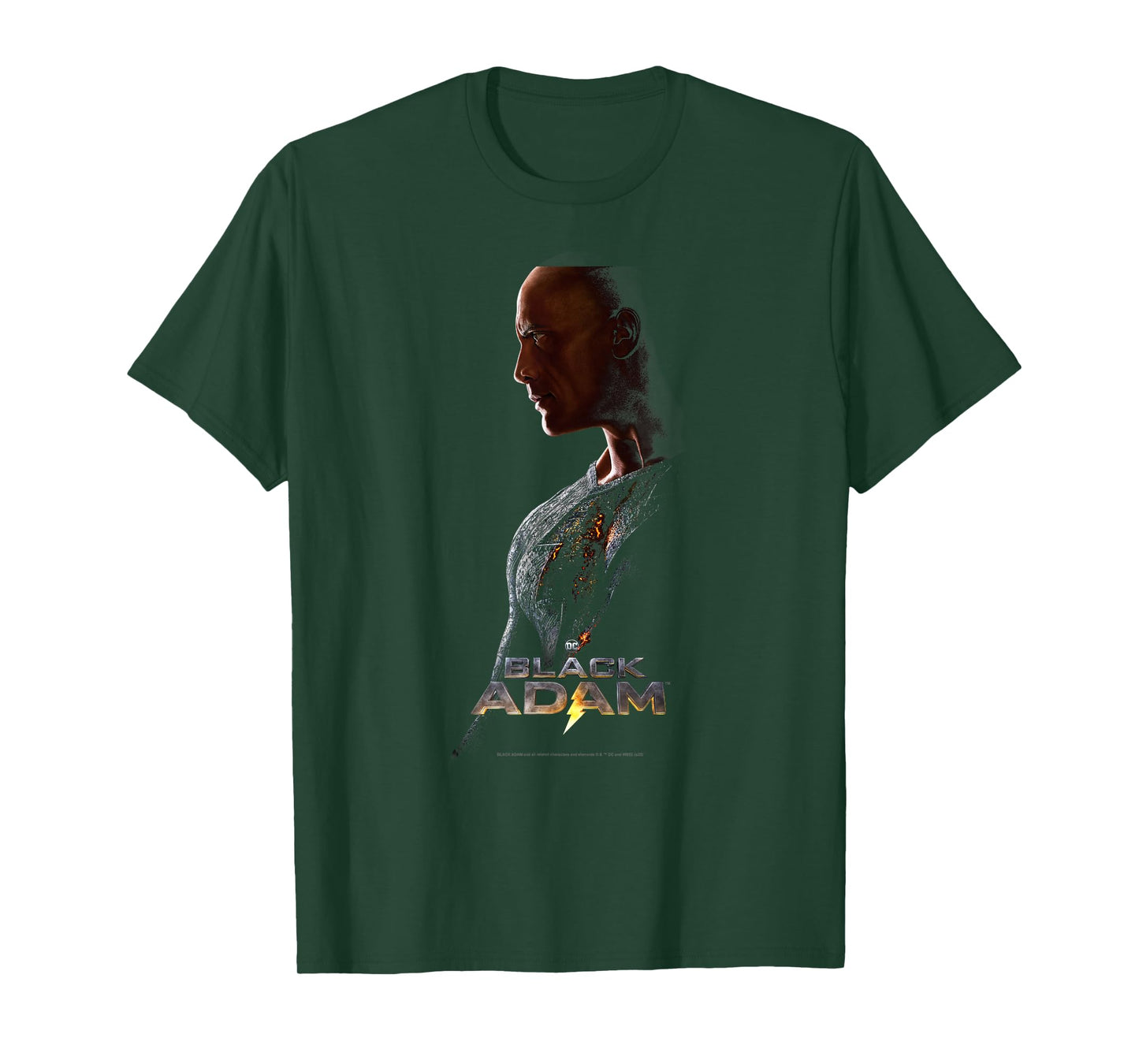 Black Adam Profile Poster with Logo T-Shirt