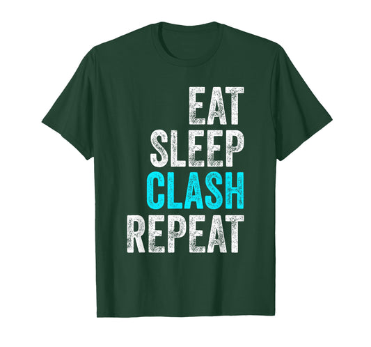 Gaming Clan Shirt Eat Sleep Clash Repeat Clans Clash T-Shirt