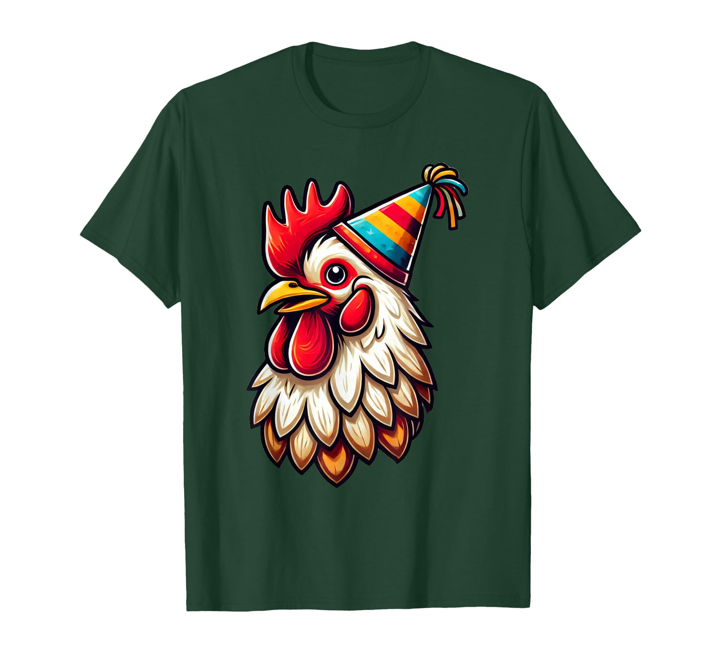 Cute Chicken Birthday Party Hat T-Shirt