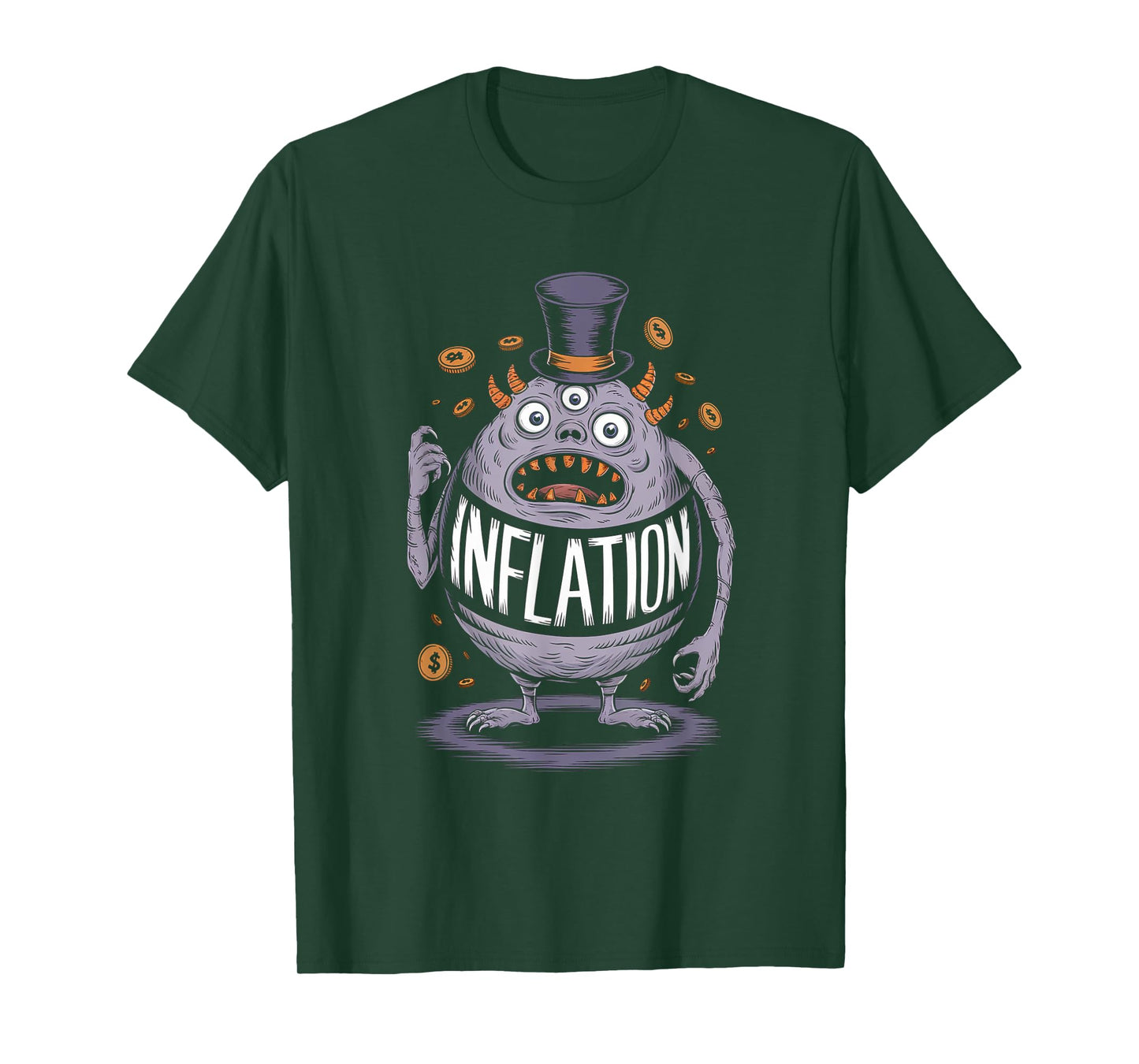 Scary Halloween Costume - Inflation Monster Political Funny T-Shirt