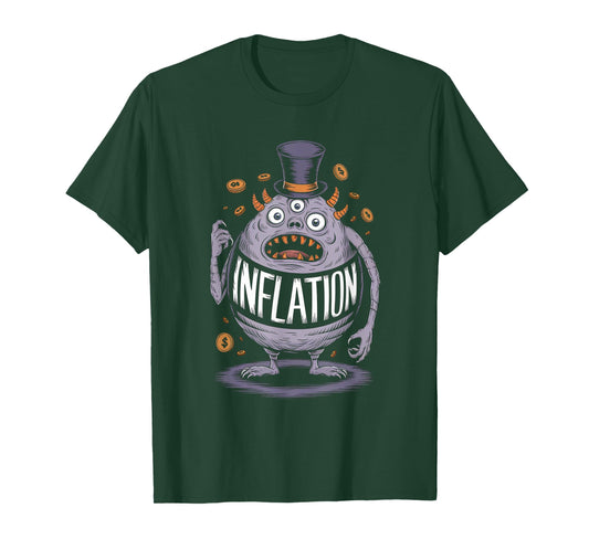 Scary Halloween Costume - Inflation Monster Political Funny T-Shirt