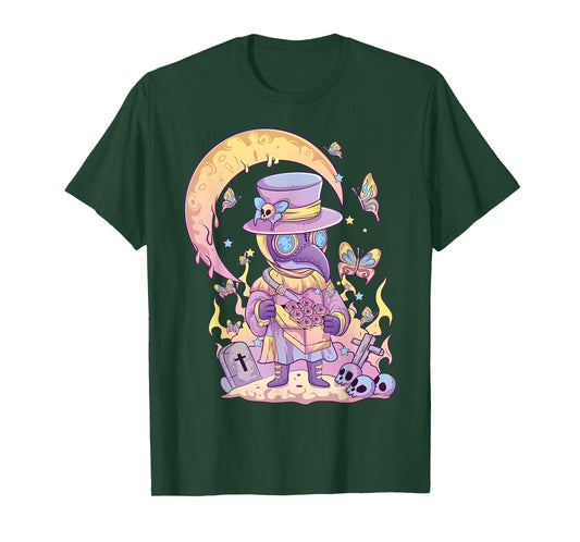Pastel Goth Cute Creepy Plague Doctor Kawaii Menhera Wiccan T-Shirt Small