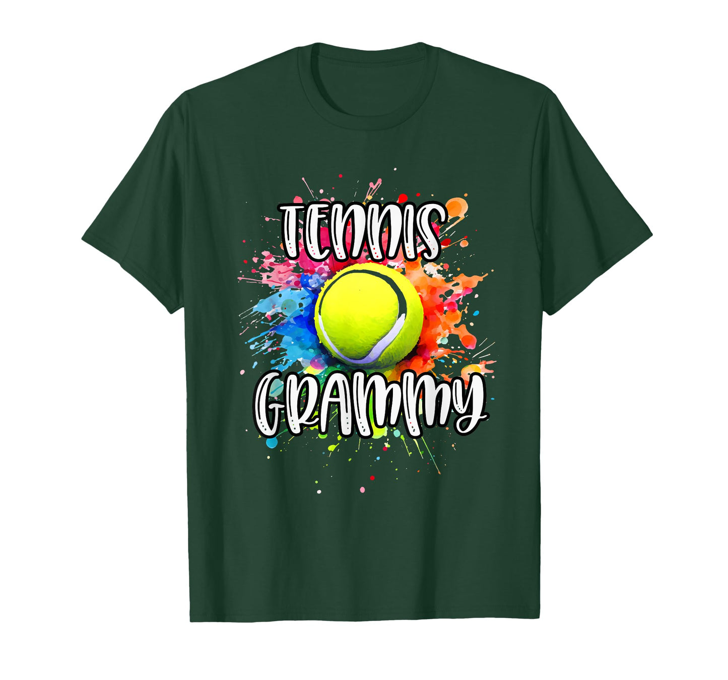 Tennis GRAMMY Tennis Ball Graphic Shirt Colorful Splash T-Shirt