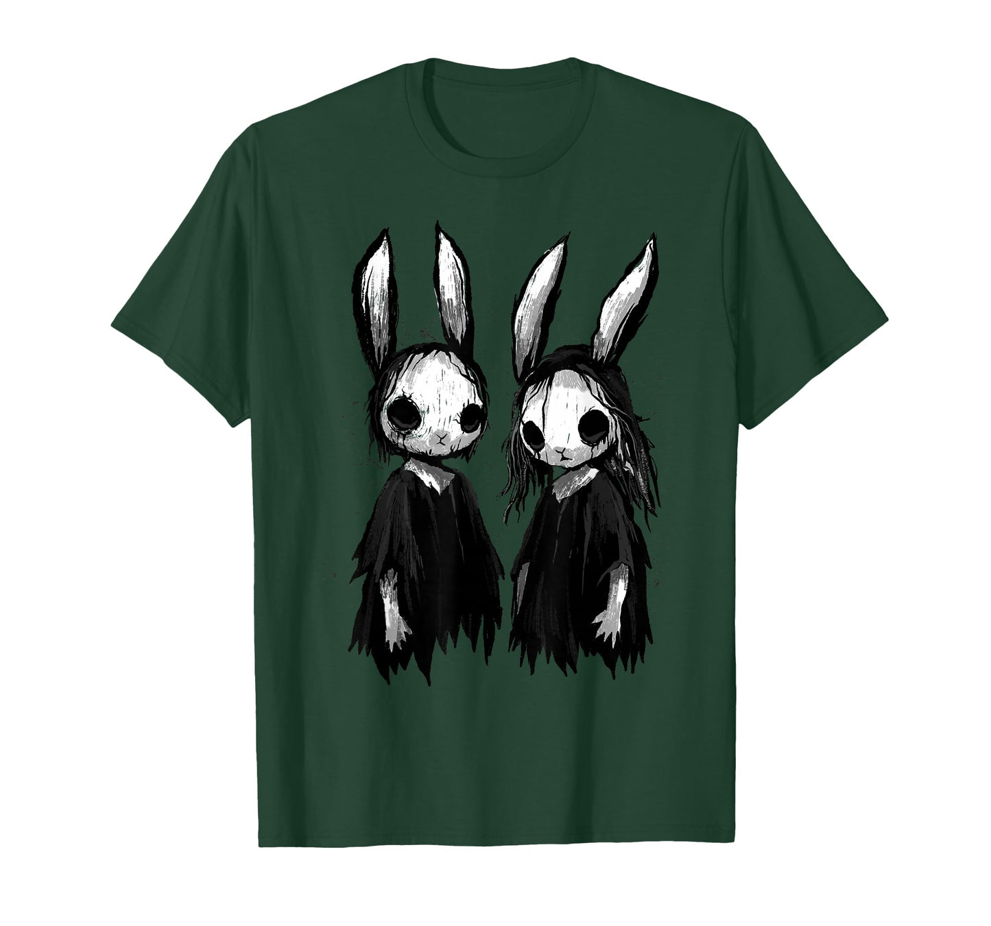 Gothic Shirt Creepy Bunny Goth Rabbit Evil Bunnies Weirdcore T-Shirt