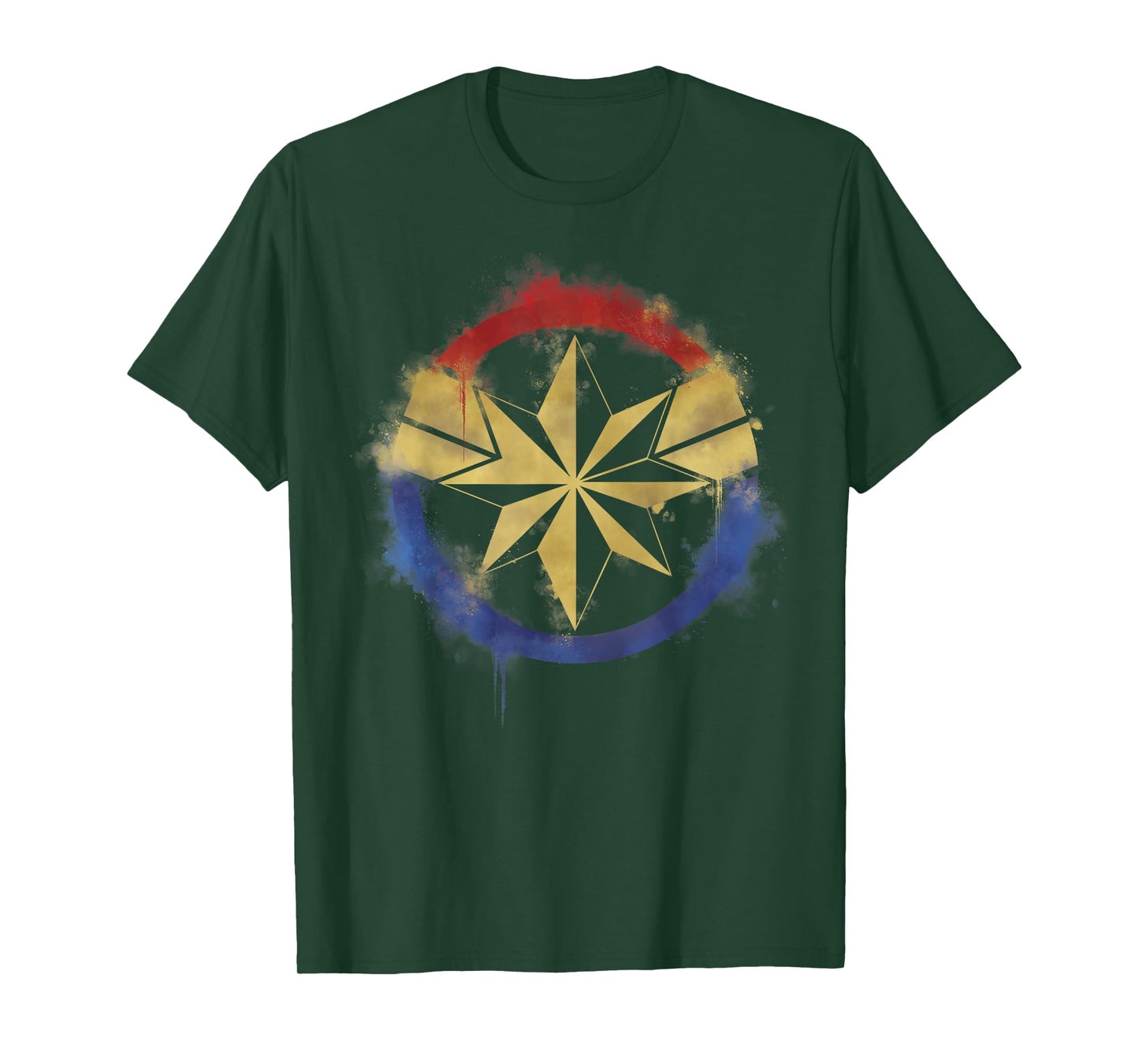 Marvel Avengers Endgame Captain Marvel Spray Paint Logo T-Shirt