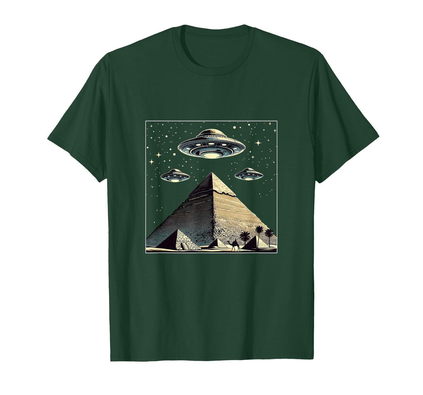 Alien Abduction Egyptian Pyramids UFO Egyptian T-Shirt