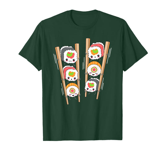 Funny Kawaii Sushi Japanese Sushi Anime Otaku Men Women Kids T-Shirt