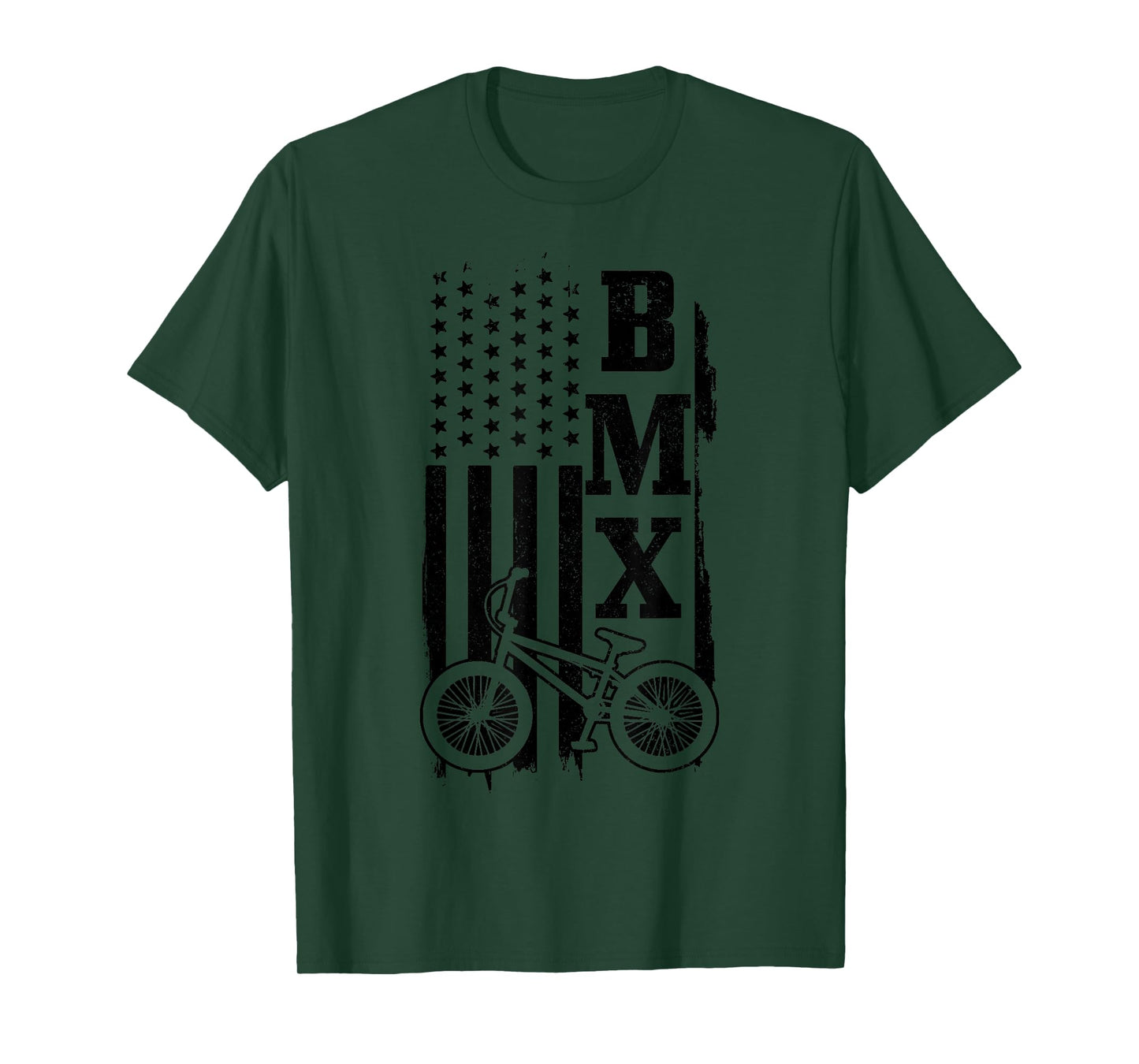 BMX American Flag Patriotic Bike T-Shirt