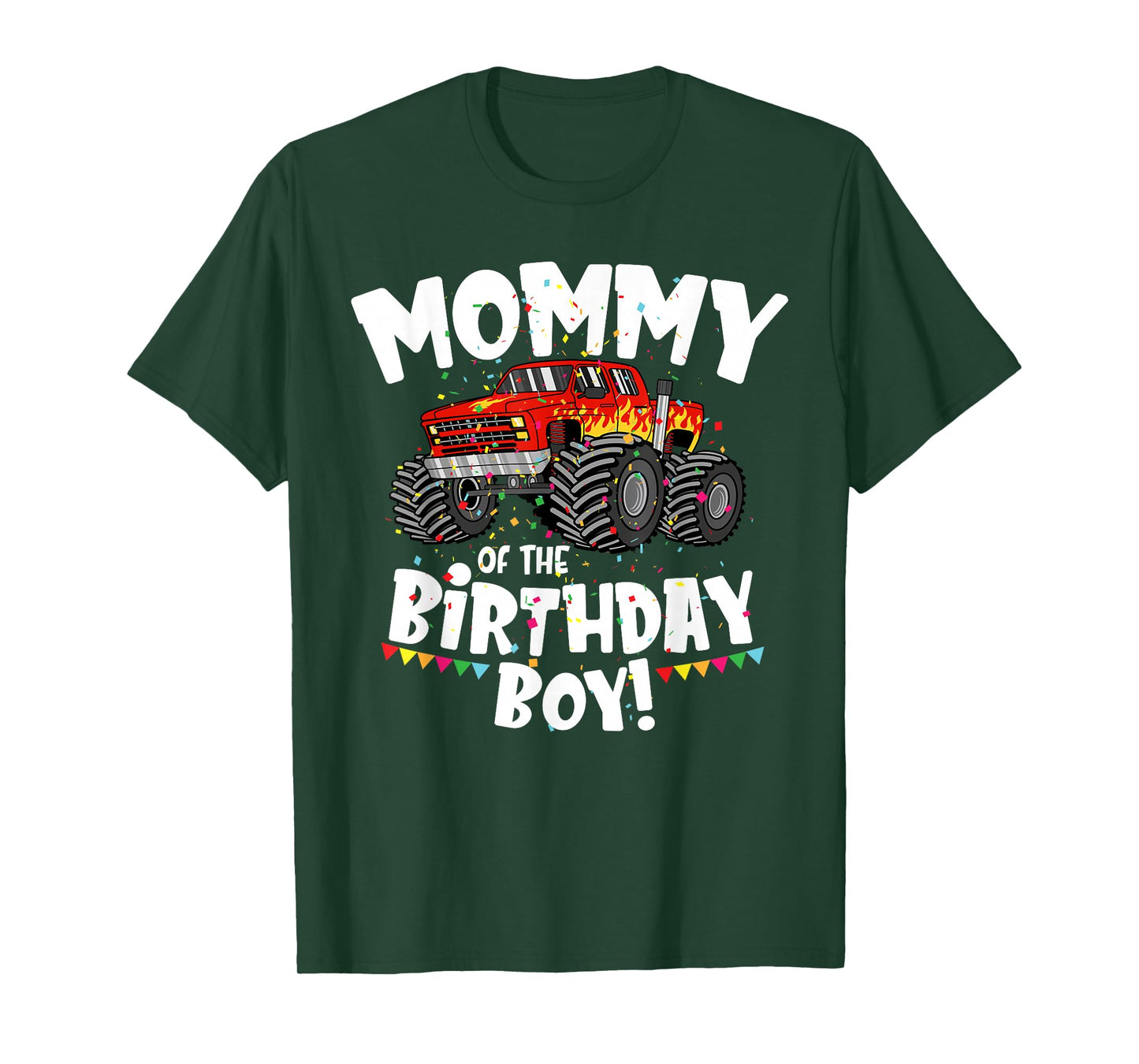 Funny Monster Truck Mommy Of The Birthday Boy Gift For Her T-Shirt