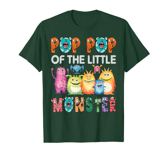 Pop Pop Of The Little Monster Kids 1St Birthday Party T-Shirt