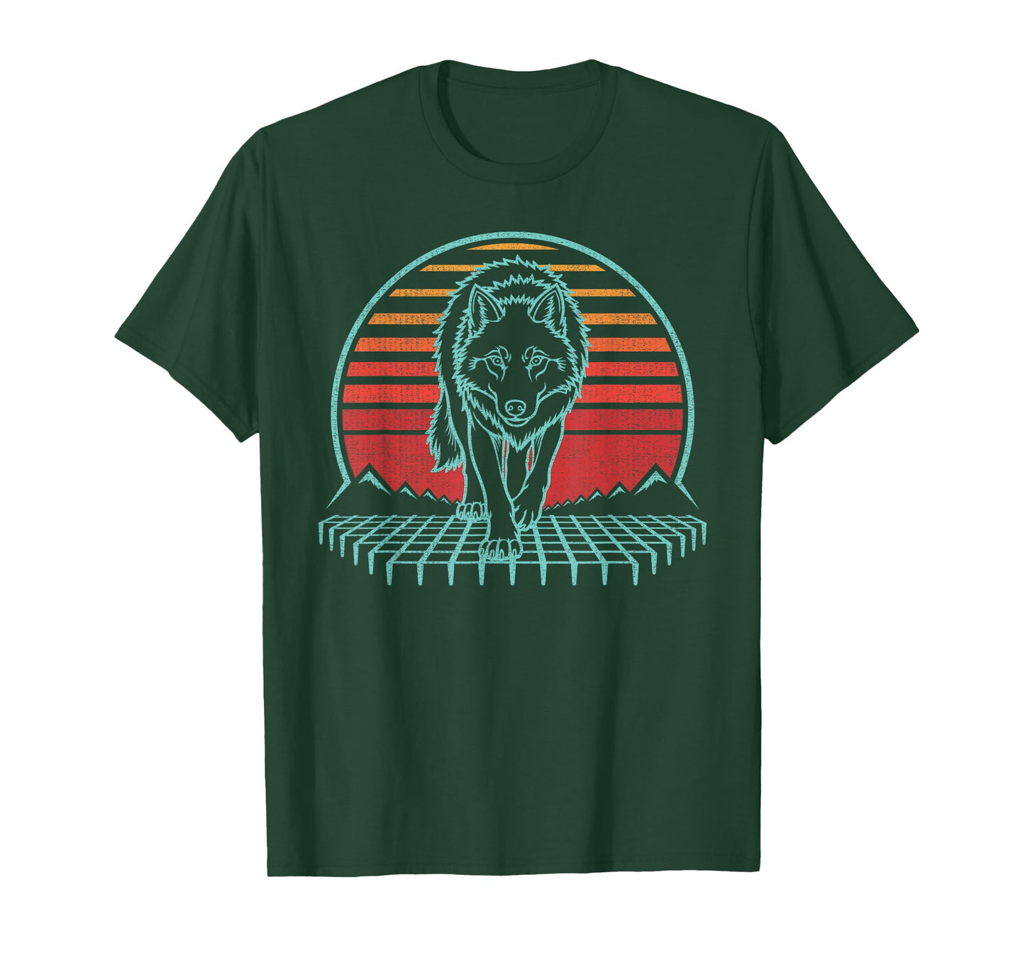 Wolf Lover Animal Retro Vintage 80s T-Shirt
