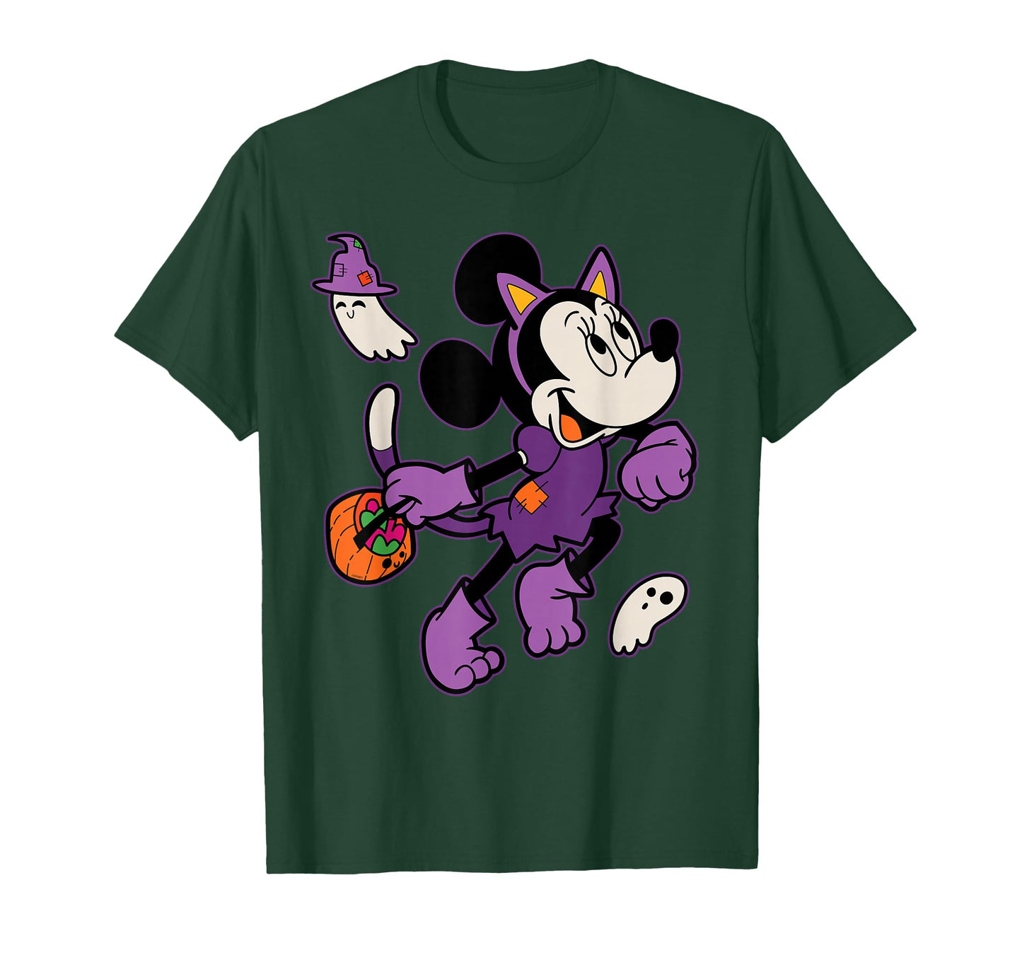 Disney Minnie Mouse in Cat Costume Spooky Cute Halloween T-Shirt