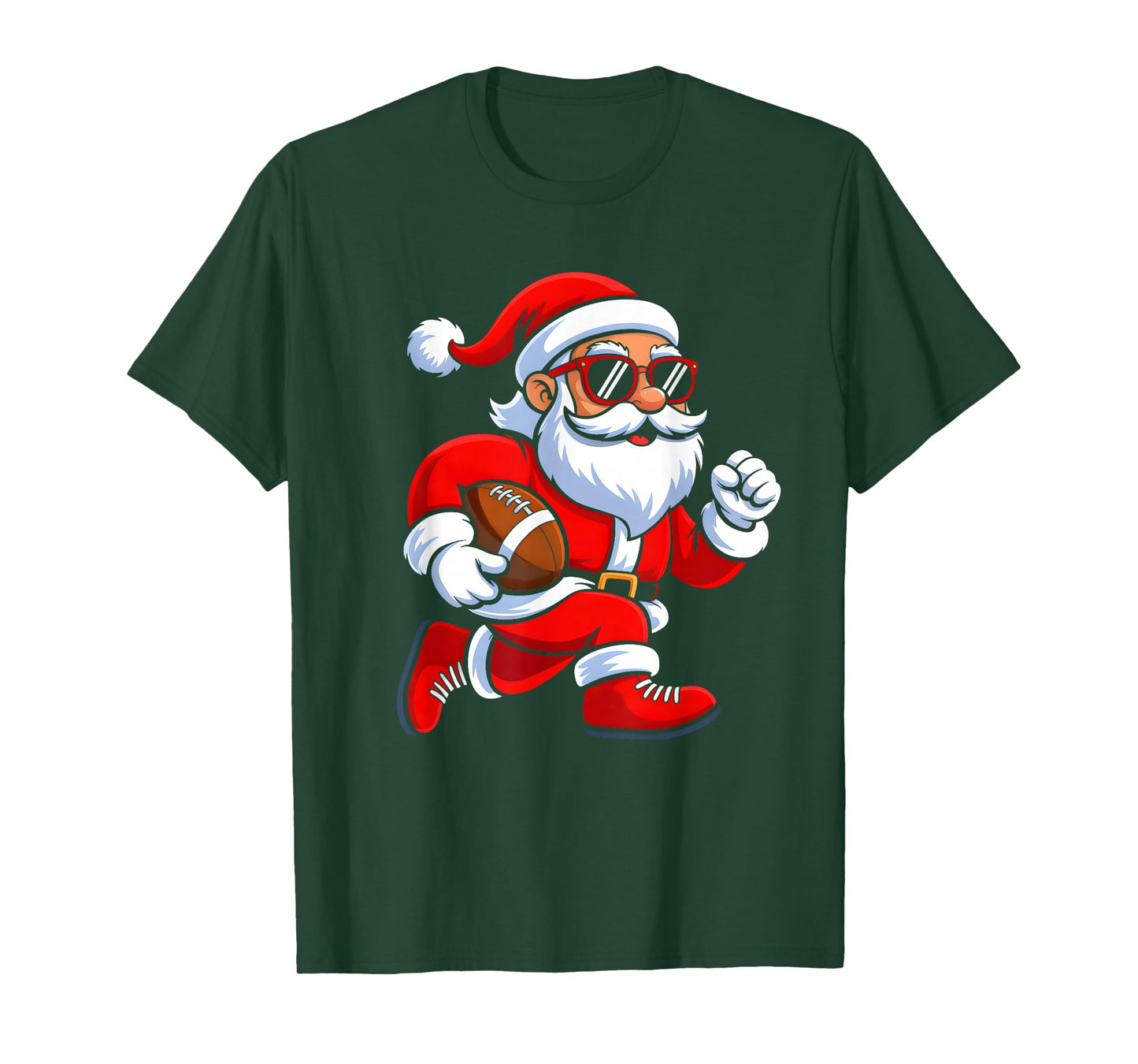 Santa Playing Football Christmas Funny Xmas Men Boys Kids T-Shirt