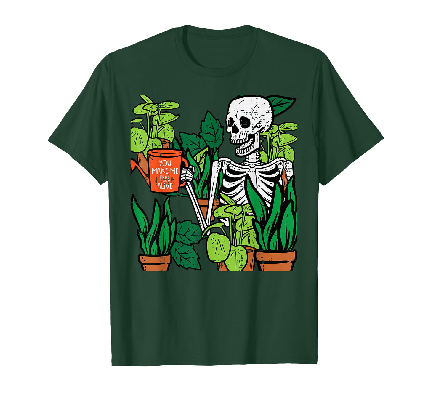 Halloween Skeleton Plants Alive Cute Costume Women Men Kids T-Shirt