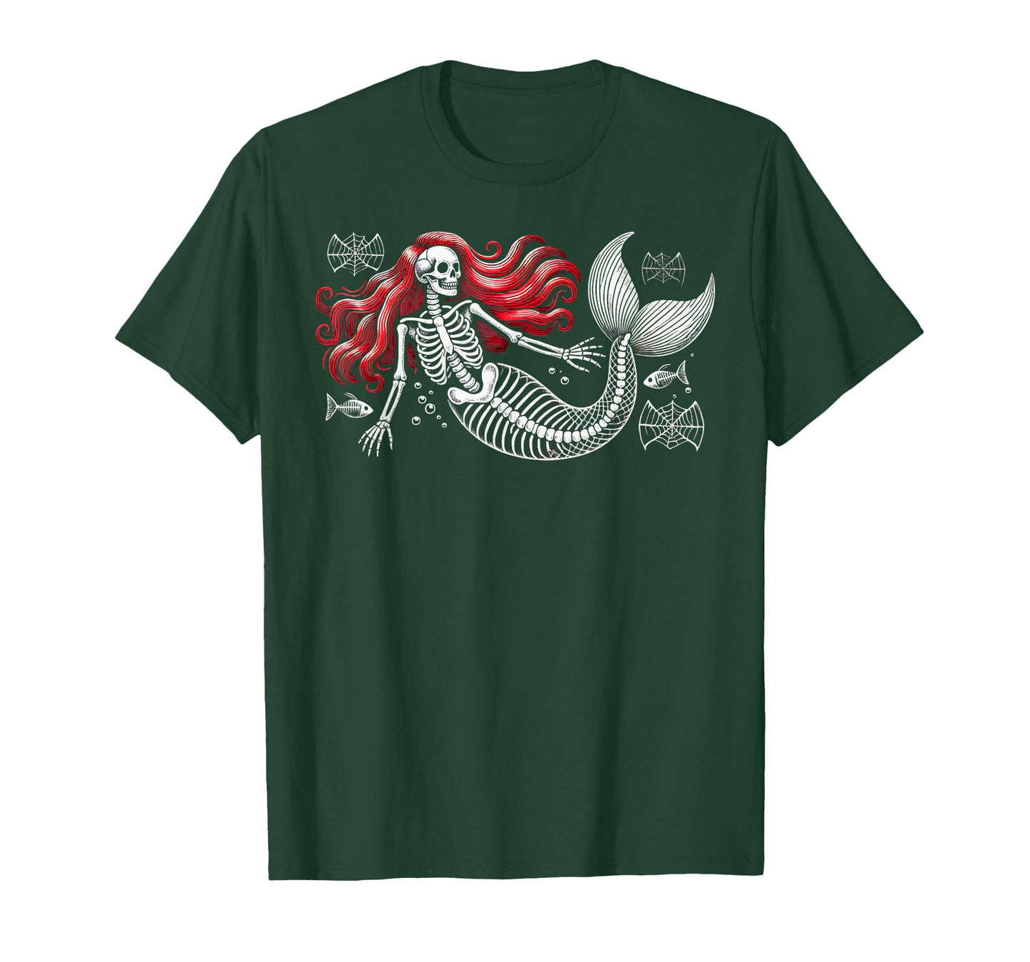 Zombie Mermaid Halloween Costume Spooky Trick Or Treat T-Shirt
