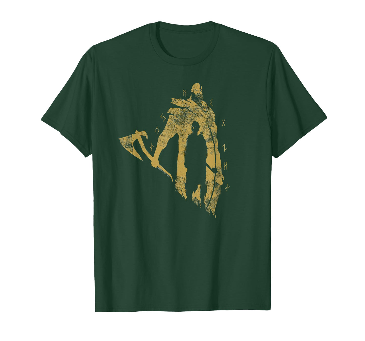 God of War Kratos and Atreus One Color Gold T-Shirt