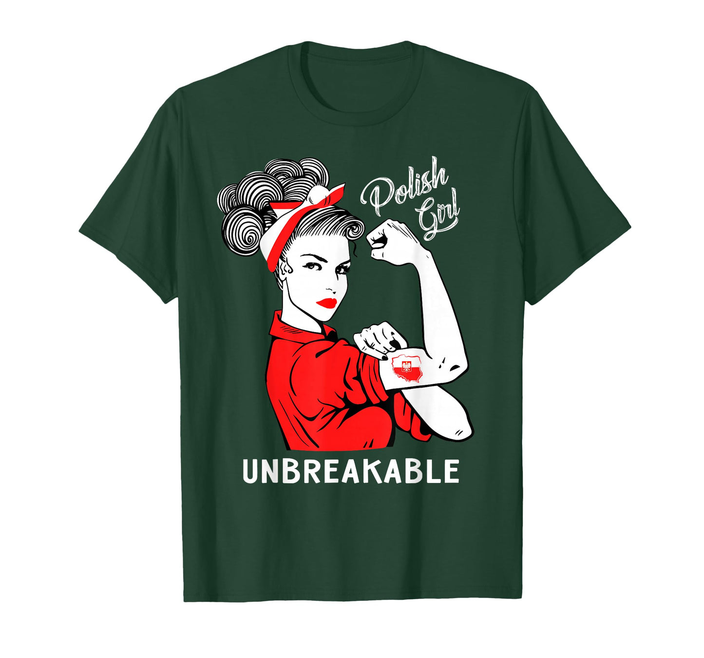 Polish Girl Unbreakable T-Shirt Heritage Poland Flag Gift T-Shirt