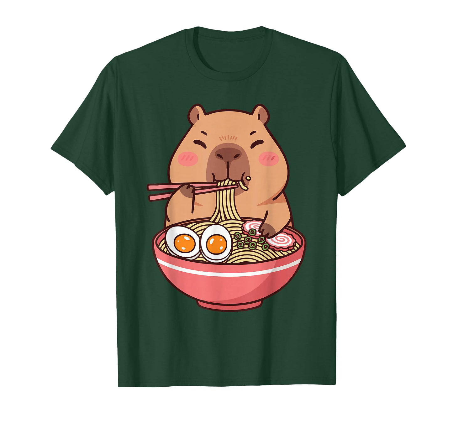 Cute Capybara Ramen Kawaii Kids Boys Girls Cool Anime Teen T-Shirt