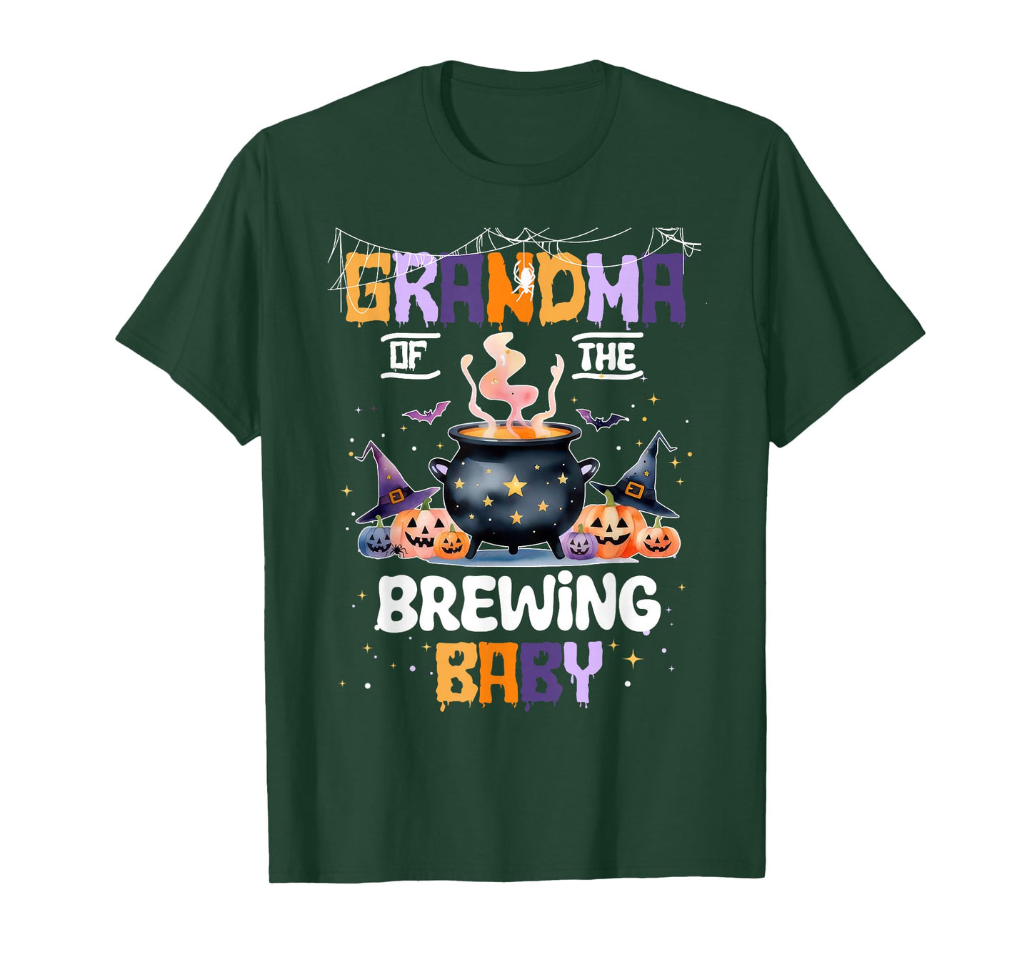 Grandma of The Brewing Baby Boo Ghost Halloween Baby Shower T-Shirt