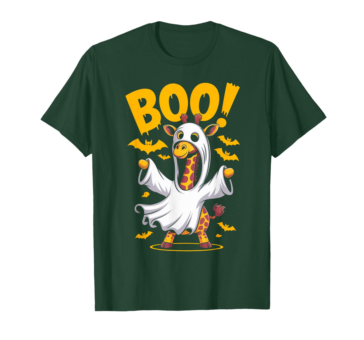 Funny Giraffe Ghost Costume Boo Halloween Outfit Gifts T-Shirt