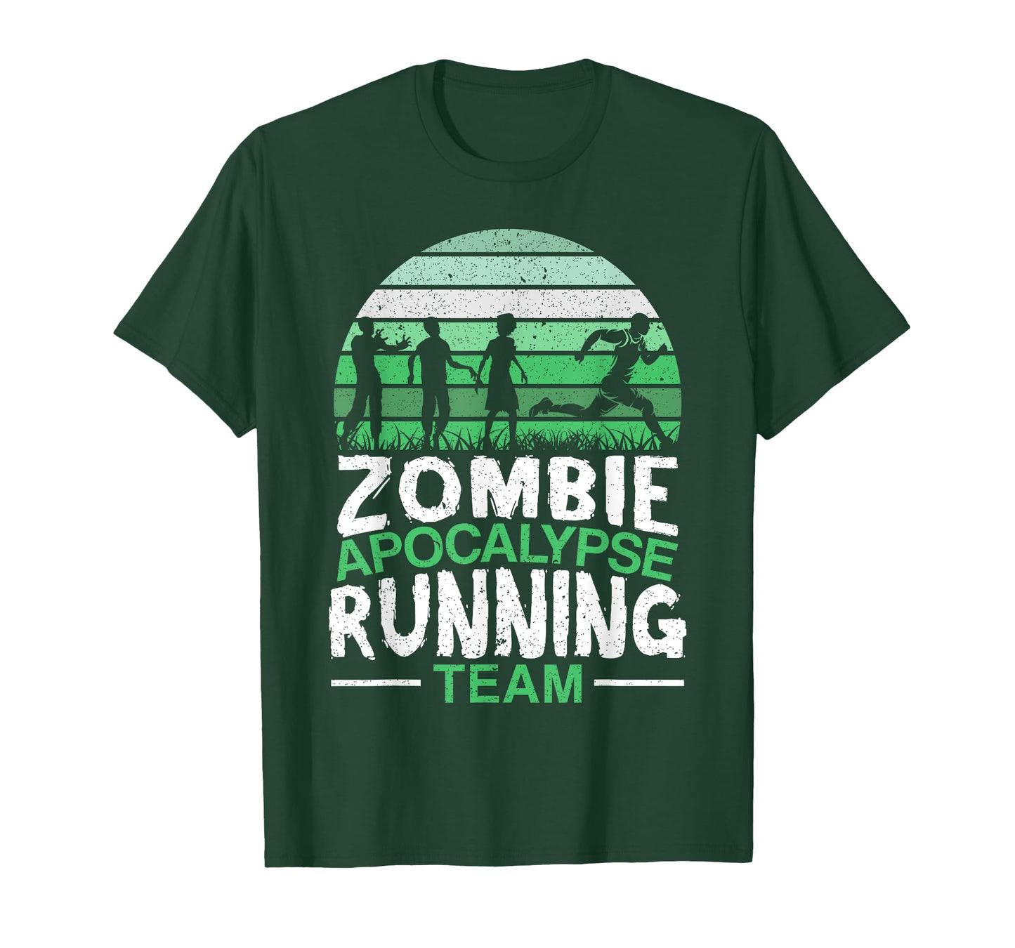 Zombie Apocalypse Running Team Halloween Trick Or Treat T-Shirt