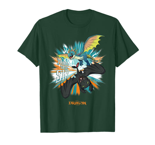 DreamWorks Dragons Toothless and Stormfly Take to The Sky T-Shirt
