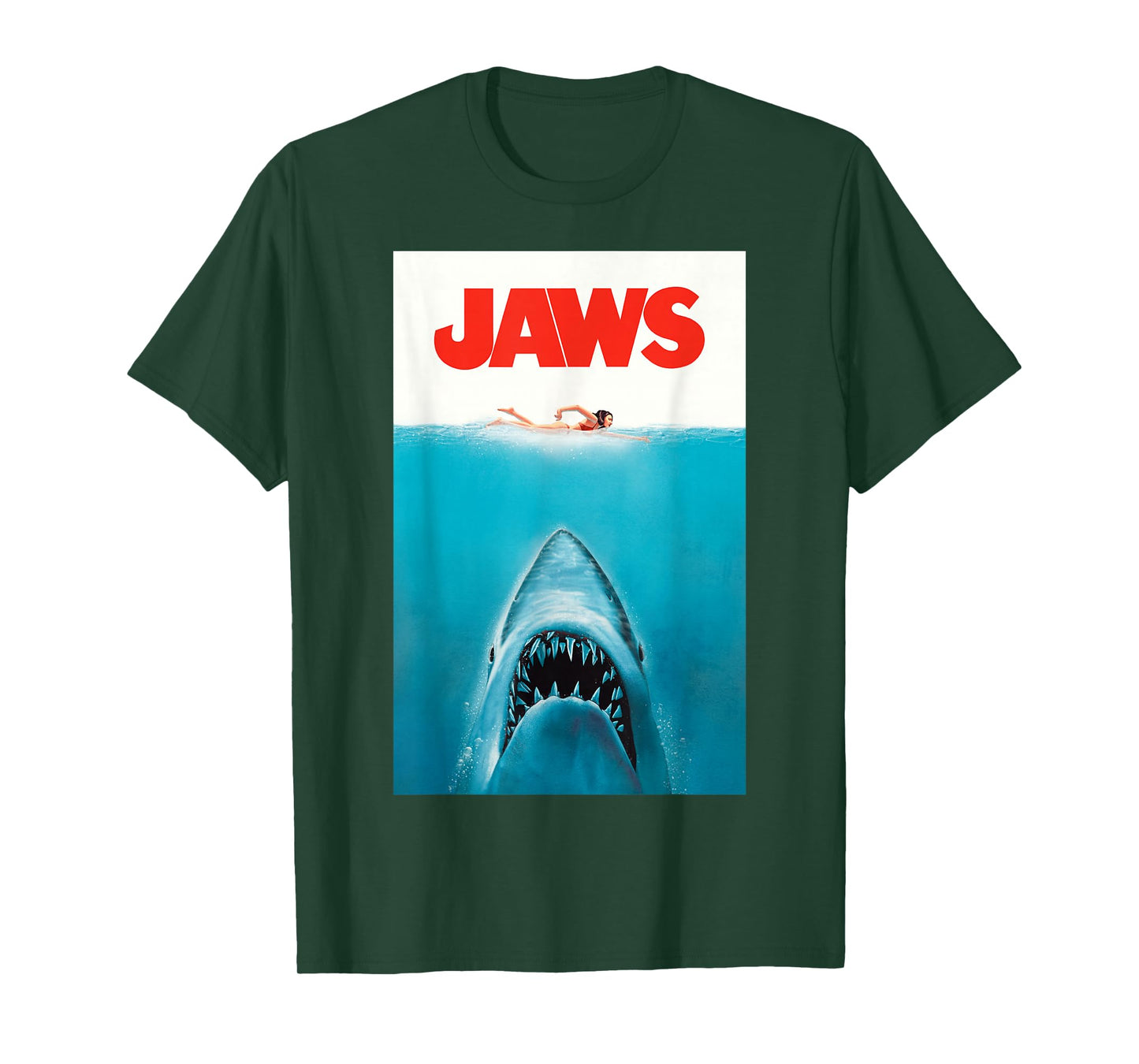 Jaws 50th Anniversary Poster Classic Front & Back T-Shirt
