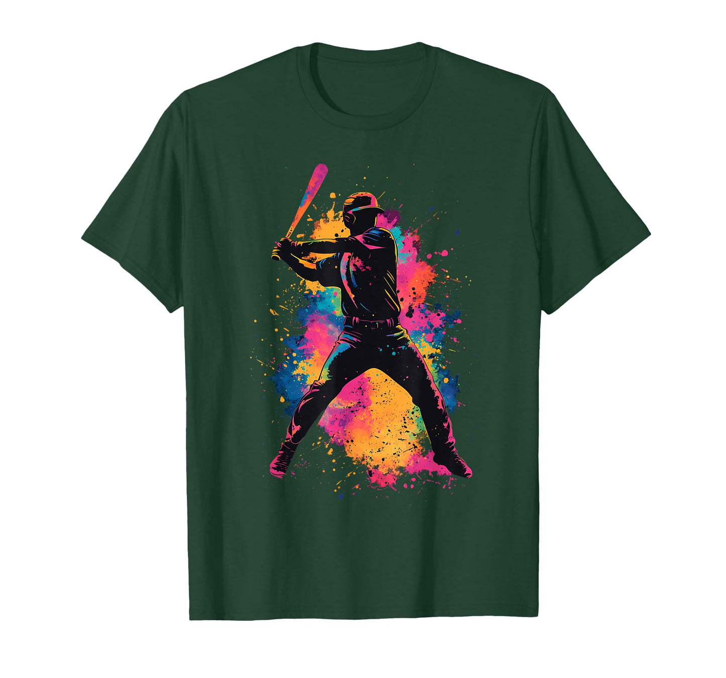 Colorful Baseball Player T-Shirt