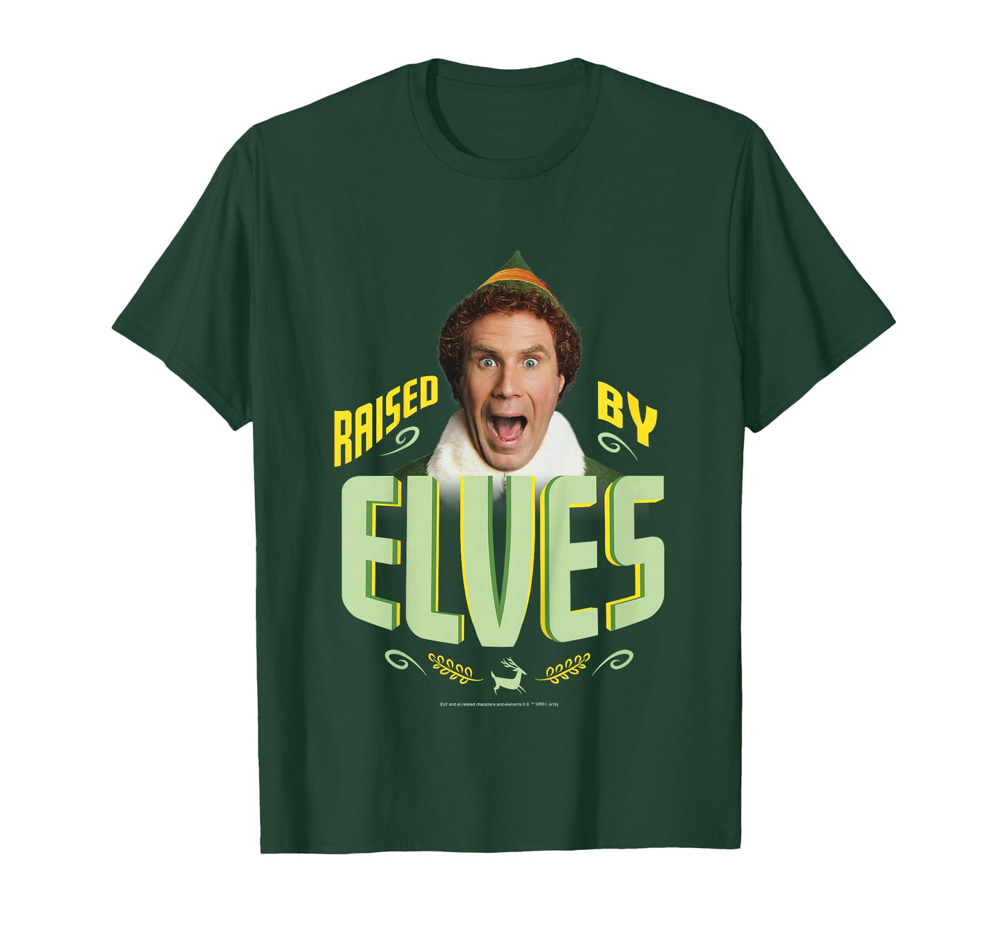 Kids Elf Buddy Raised By Elves Screaming Portrait T-Shirt