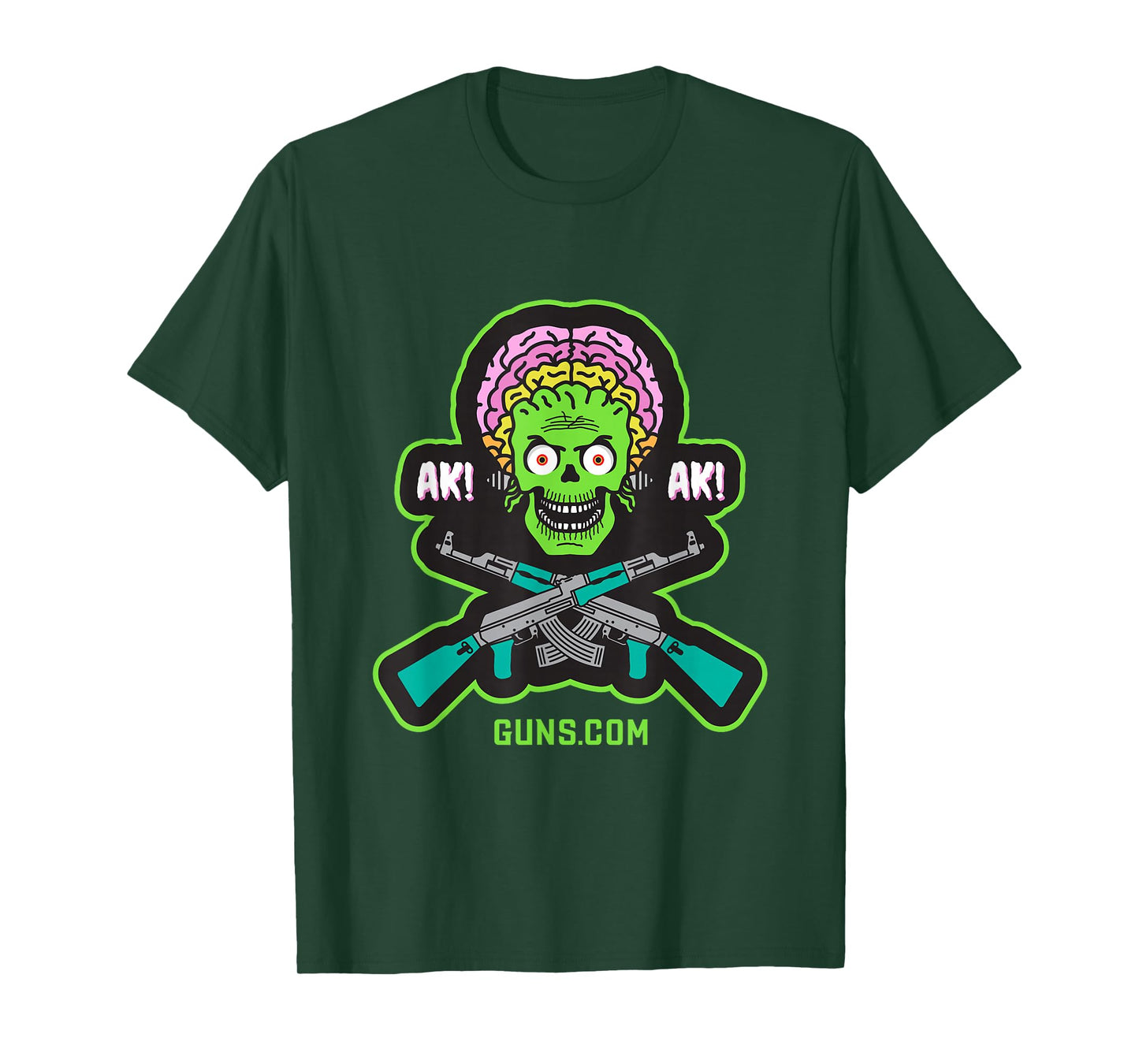 Guns.com AK-47 Alien T-Shirt - Women's Classic Fit Black Short Sleeve T-Shirt - Small